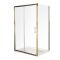 Milano Monet - Antique Brass Sliding Shower Door - Choice of Sizes and Side Panel
