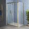 Milano Monet - Antique Brass Sliding Shower Door - Choice of Sizes and Side Panel