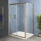 Milano Monet - Antique Brass Sliding Shower Door - Choice of Sizes and Side Panel