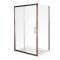 Milano Eris - Brushed Copper Sliding Shower Door - Choice of Sizes and Side Panel