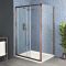 Milano Eris - Brushed Copper Sliding Shower Door - Choice of Sizes and Side Panel