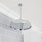 Milano Elizabeth - Chrome and White Traditional Thermostatic Shower with Diverter, Ceiling Mounted Shower Head, Riser Rail and Body Jets (3 Outlet)