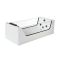 Milano Breeze - Whirlpool Single Ended Spa Bath - 1800mm x 800mm - Black