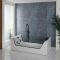 Milano Breeze - Whirlpool Single Ended Spa Bath - 1800mm x 800mm - Black