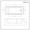 Milano Breeze - Whirlpool Single Ended Spa Bath - 1800mm x 800mm - Black