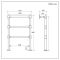 Milano Derwent - Traditional Minimalist Chrome Electric Heated Towel Rail - 966mm x 673mm