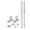 Milano - Minimalist Straight Radiator Valve and Pipe Set - Chrome