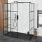 Milano Barq - 3 Sided Walk-In Shower Enclosure with Slate Tray - Choice of Sizes