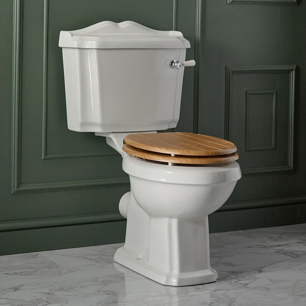 Milano Windsor - Traditional Close Coupled Toilet with Cistern - Choice of Seat and Flush Finish