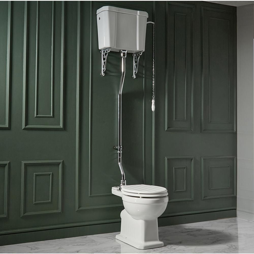 Milano Elizabeth - Traditional High Level Toilet with Cistern and Soft Close Seat - Choice of Seat