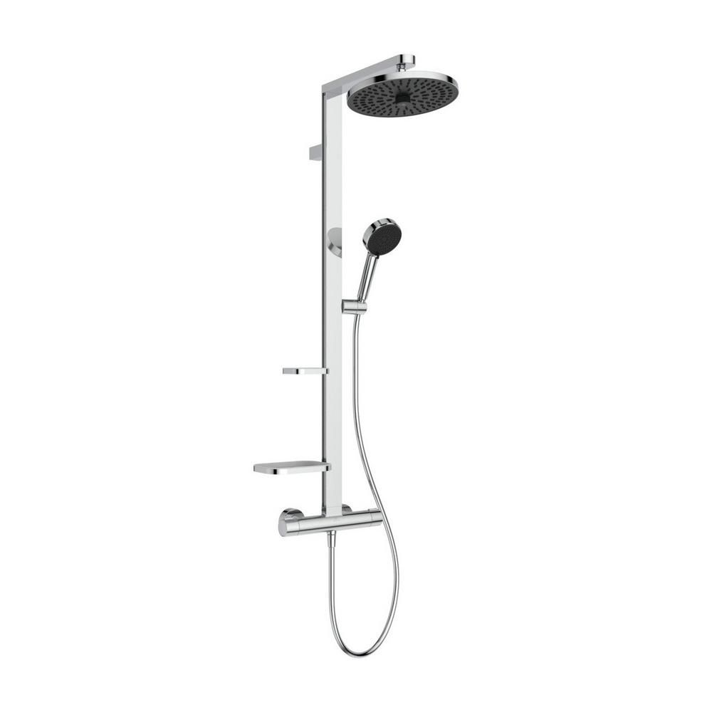 Ideal Standard Ceratherm ALU+ - Thermostatic Bar Shower Valve with 2 spray Shower Head and Multi-Function Hand Shower - Choice of Finish
