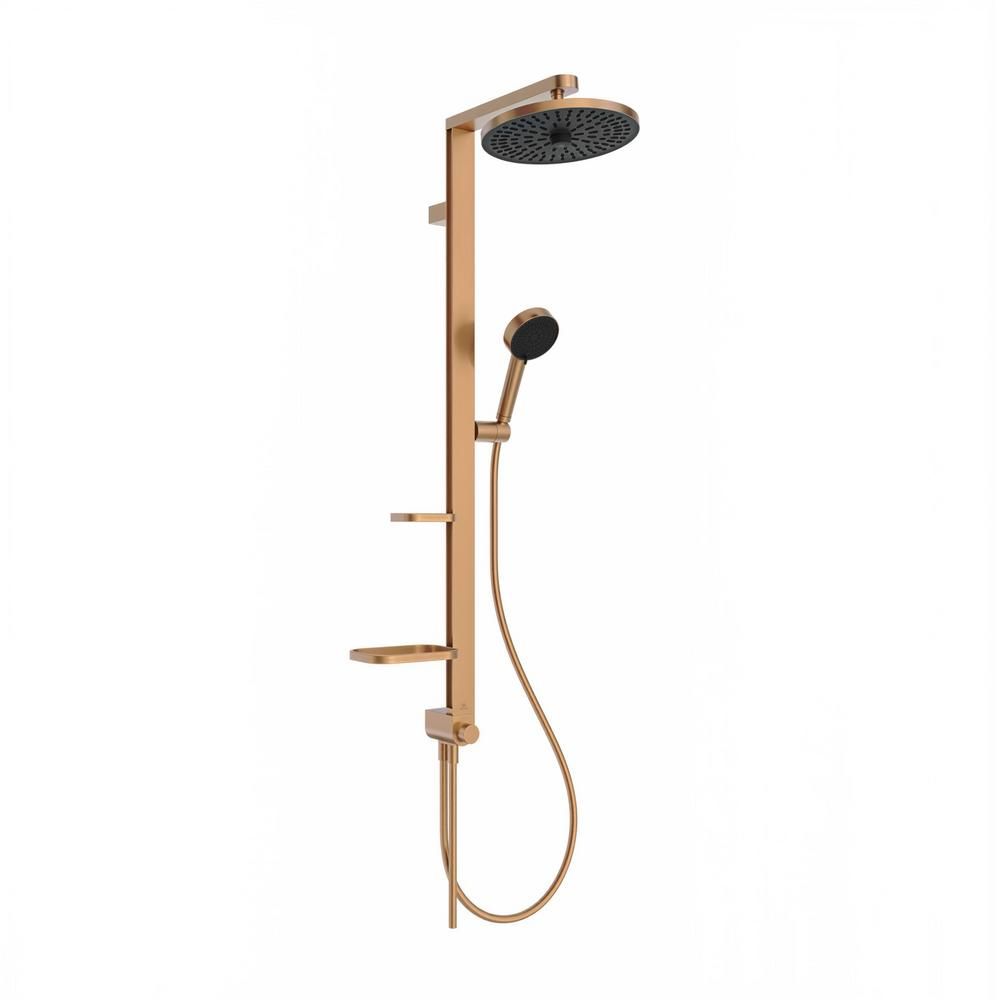 Ideal Standard Ceratwist ALU+ - Riser Rail Kit with with 2 spray Shower Head and Multi-Function Hand Shower - Choice of Finish
