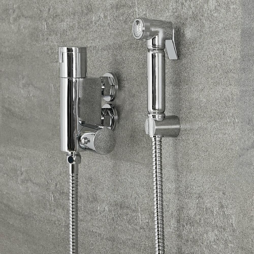 Milano Mirage - Modern Thermostatic Douche Kit - Chrome