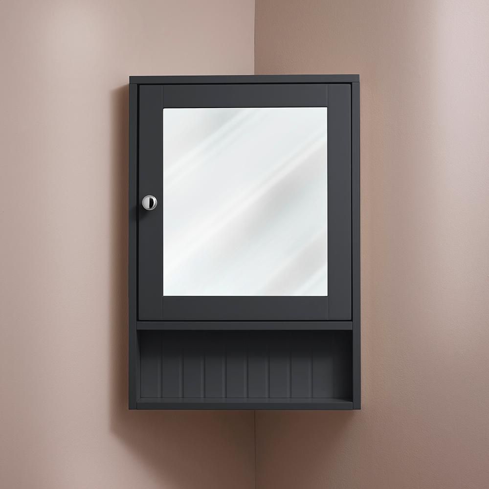 Milano Thornton - Traditional Corner Mirrored Cabinet - 450mm x 650mm - Choice of Finish and Handles
