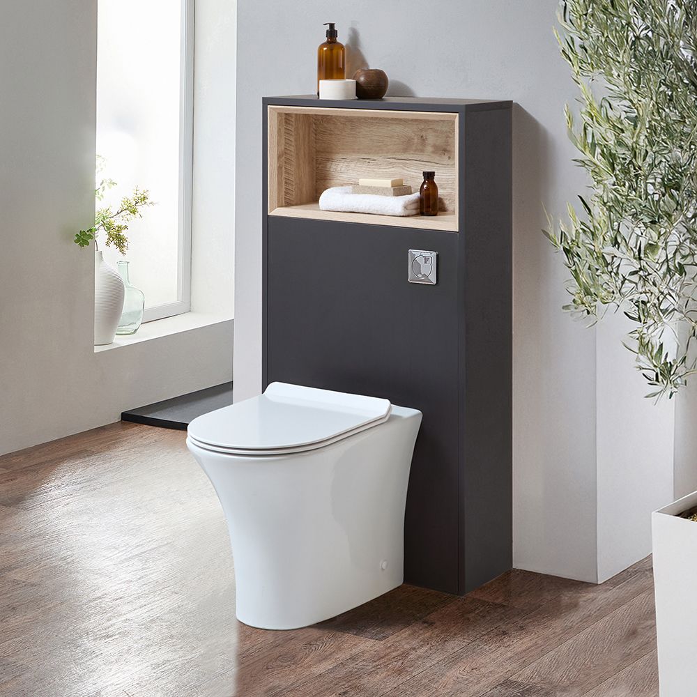Milano Bexley - 600mm WC Unit with Marbury Back to Wall Toilet - Choice of Finish and LED Light