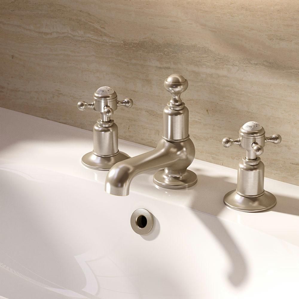 Crosswater Belgravia - Traditional 3 Hole Basin Deck Mixer Tap - Choice of Finish & Handles