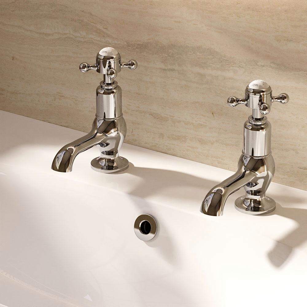 Crosswater Belgravia - Traditional Basin Pillar Taps - Choice of Finish & Handles