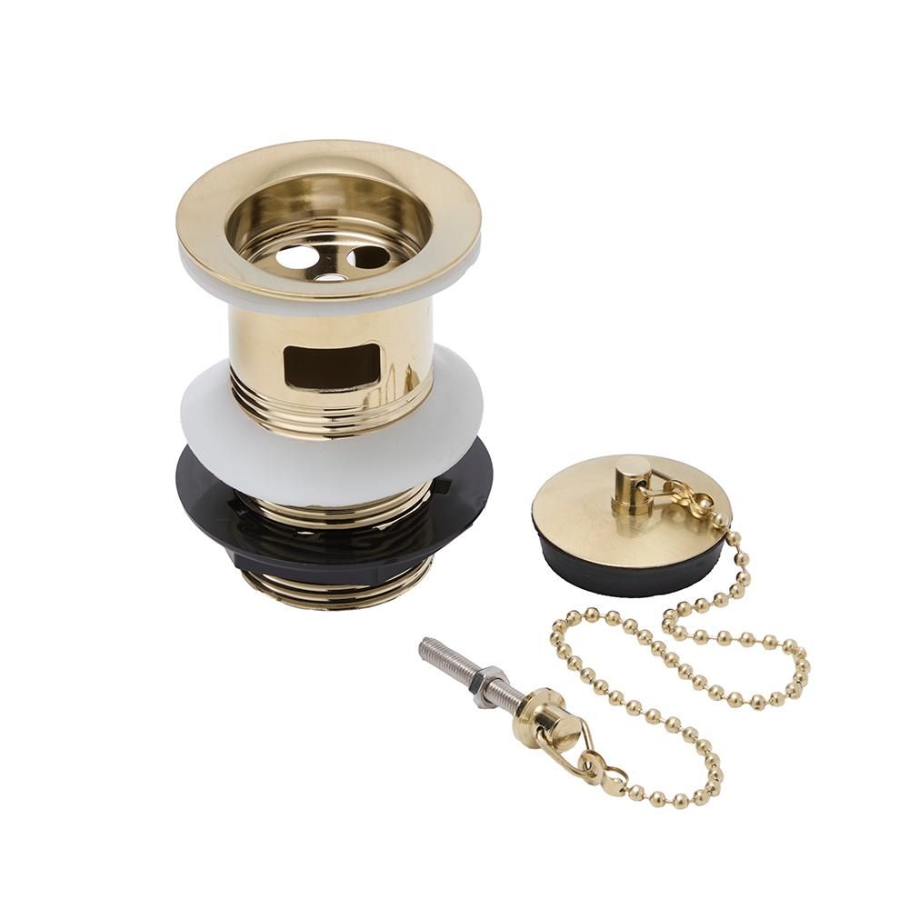 Milano Elizabeth - Traditional Slotted Basin Waste with Chain - Brushed Brass