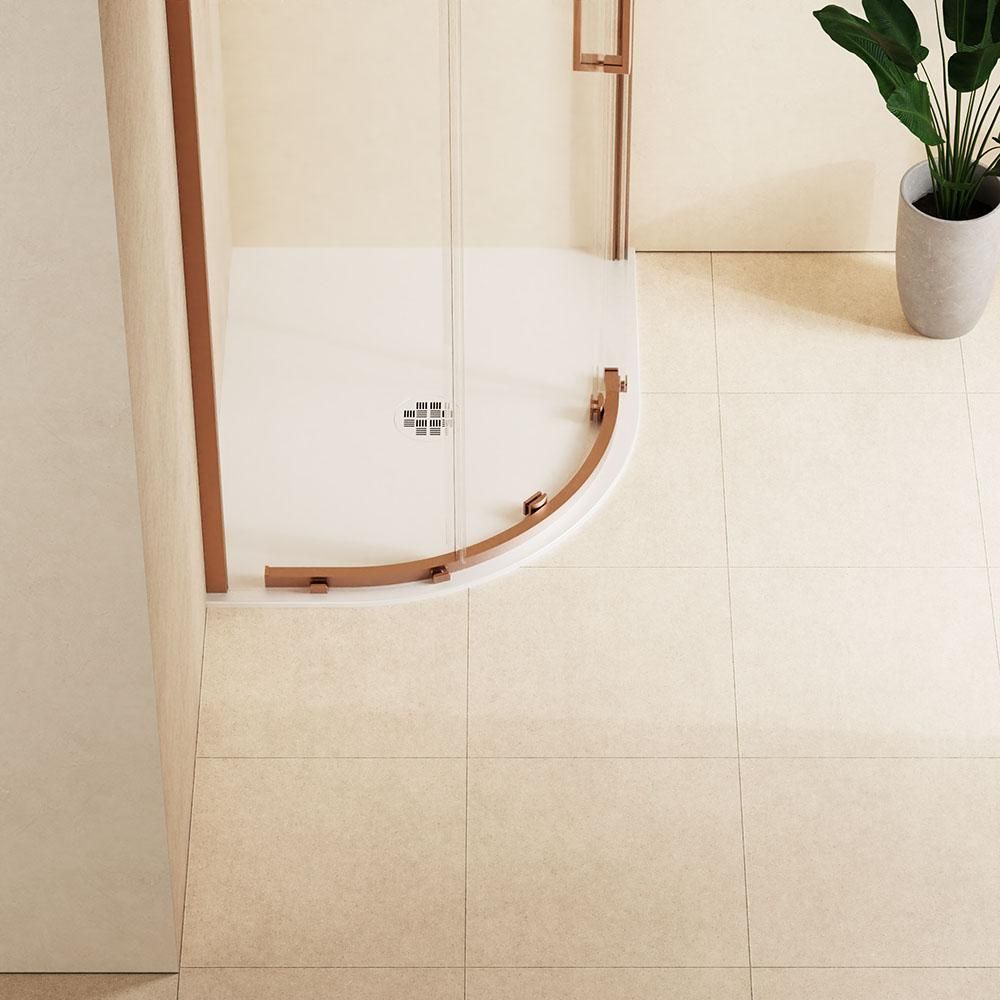Crosswater Creo - Low Profile Offset Quadrant Shower Tray - Choice of Sizes - White
