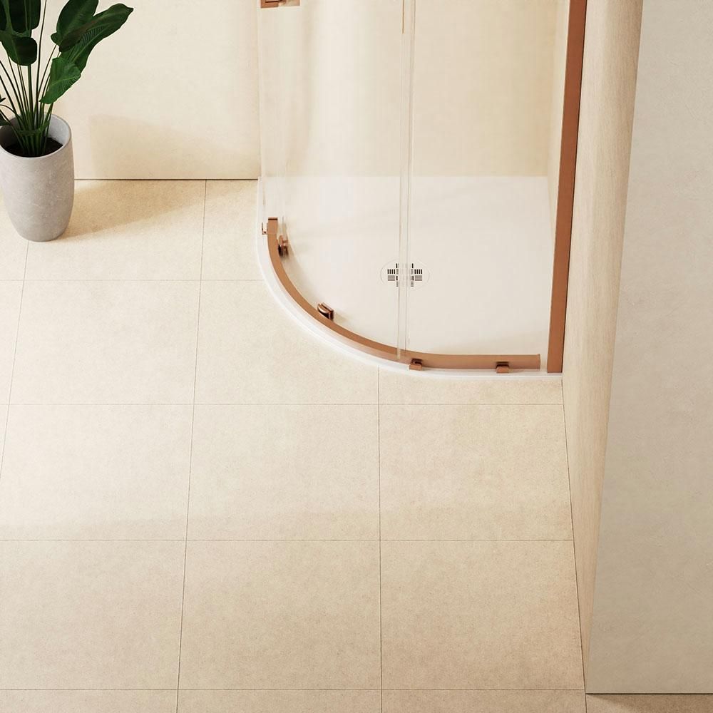 Crosswater Creo - Low Profile Quadrant Shower Tray - Choice of Sizes - White