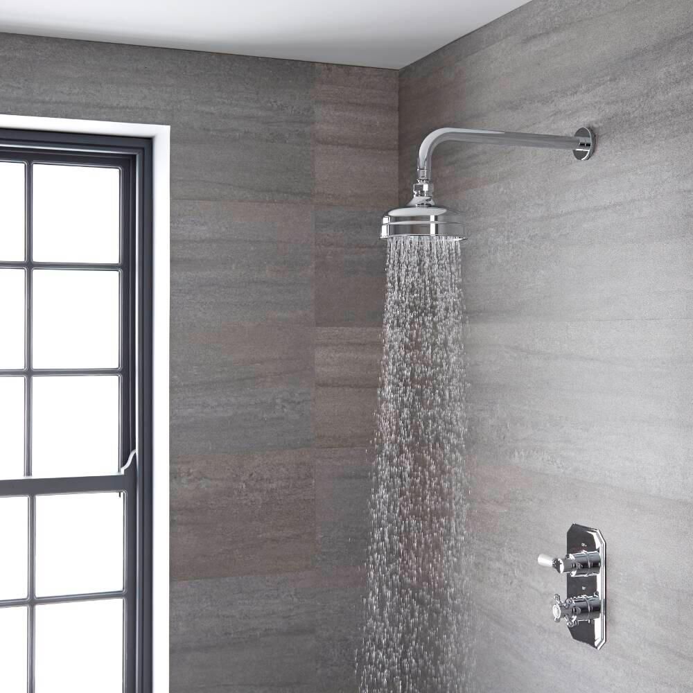 Milano Elizabeth - 155mm Traditional Apron Shower Head - Chrome