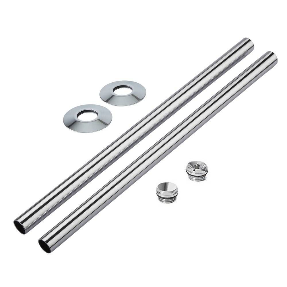 Milano Windsor - Chrome Radiator Trim Kit - Pipe Connectors with Blanking and Bleed Plugs