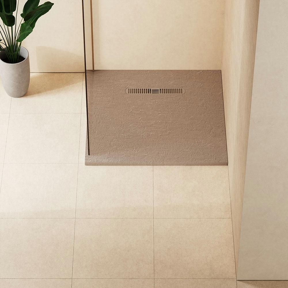 Crosswater Vito - Low Profile Textured Square Shower Tray - Choice of Sizes - Choice of Finishes