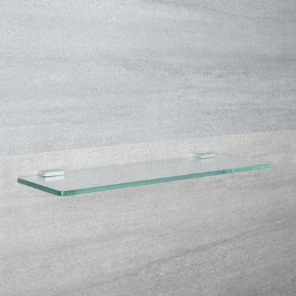 Milano Arvo - Modern Chrome Glass Bathroom Shelf