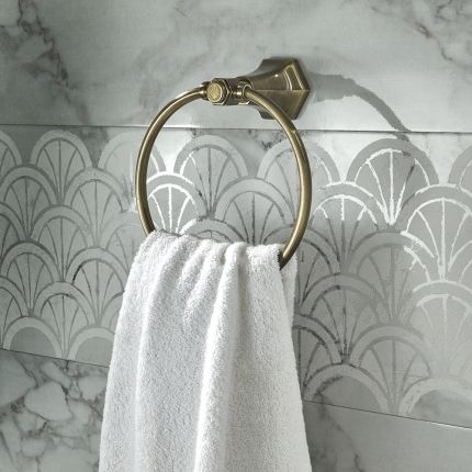 Milano Earlham - Art Deco Towel Ring - Choice of finish