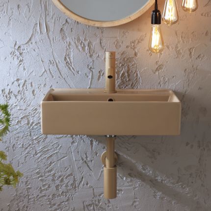 Milano Elements - Rectangular Wall Hung Basin - 500mm x 350mm (1 Tap Hole) - Choice of Finish