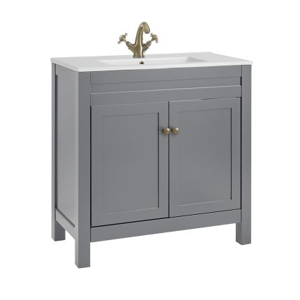 Milano Aston - 800mm Traditional Vanity Unit with Basin - Choice of Finish and Handles