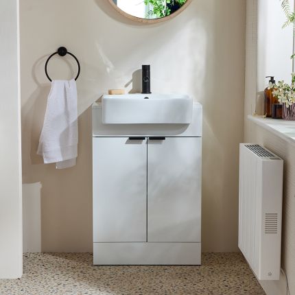 Milano Lurus - 550mm Modern Vanity Unit with Basin - Choice of Finish and Handles