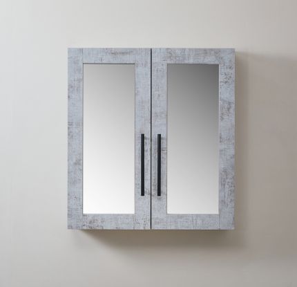 Milano Lurus - Modern Mirrored Cabinet - 600mm x 650mm - Choice of Finish and Handles