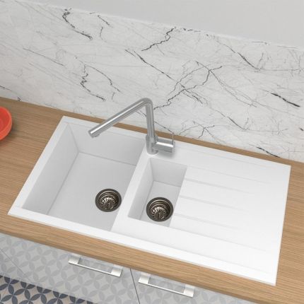 Rocklite Bredon - 1.5 Bowl Composite Kitchen Sink with Reversible Drainer - Choice of Finish