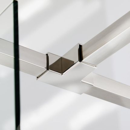 Milano Portland - Modern Square Shower Support Arm T Piece – Chrome