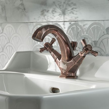 Milano Earlham - Art Deco Mono Basin Mixer Tap - Choice of Finish