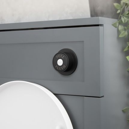 Milano - Traditional Round Flush Plate - Black