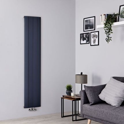 Milano Skye - Anthracite Aluminium Vertical Designer Radiator - Choice of Size