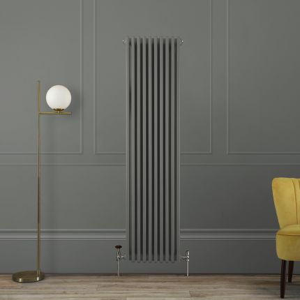 Milano Windsor - Vertical Traditional Column Radiator - 3 Column - Grey Custom Colours