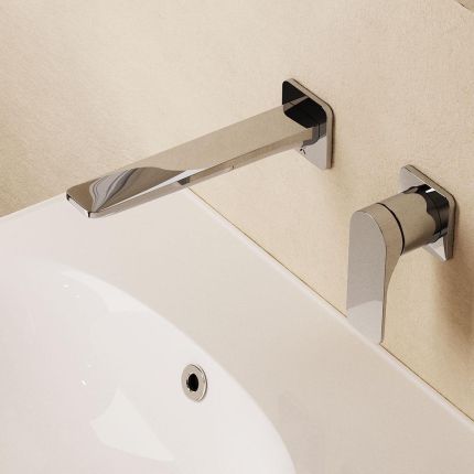 Crosswater Fuse - 2-Hole Wall Mounted Basin Filler Tap - Choice of Finish