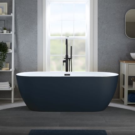 Milano Overton - Modern Oval Double-Ended Freestanding Bath - Choice of Colour and Size