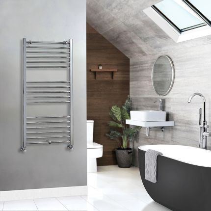 Milano - Straight Heated Towel Rail - Choice of Finish and Size
