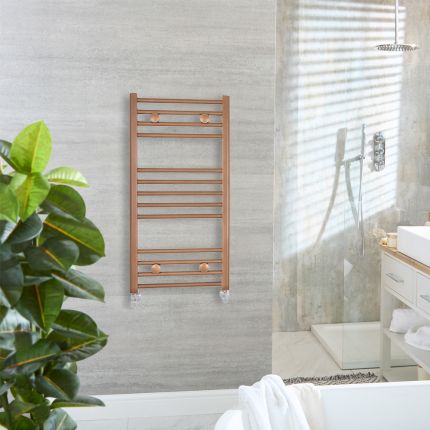 Milano Kent - Metallic Straight Heated Towel Rail - Choice of Size & Finish