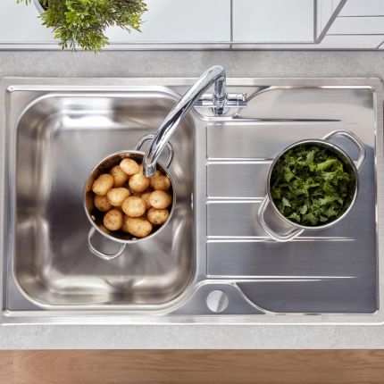 Rangemaster Michigan - Single Bowl Stainless Steel Kitchen Sink - 800mm x 508mm