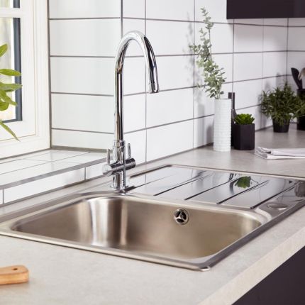 Rangemaster Michigan - Single Bowl Stainless Steel Kitchen Sink - 950mm x 508mm