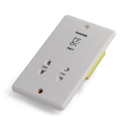MARK - Dual Voltage Shaver Socket - White