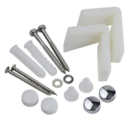 Milano - Angled Fixing Kit for Toilet Pans, Bidets or Semi Pedestal