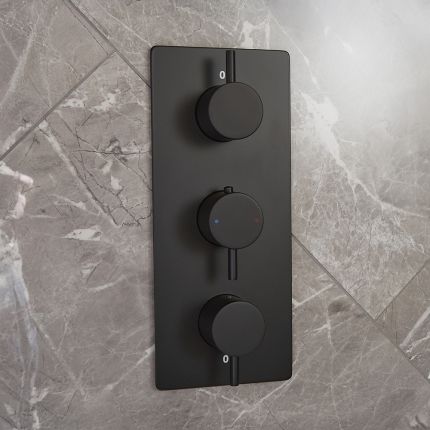 Milano Otto - Modern 2 Outlet Thermostatic Triple Shower Valve - Choice of Finish