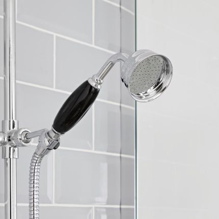Milano Elizabeth - Traditional Brass Hand Shower - Chrome/Black