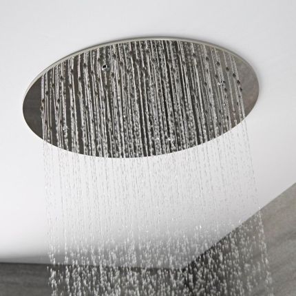 Milano Mirage - Modern Round 400mm Recessed Shower Head - Chrome
